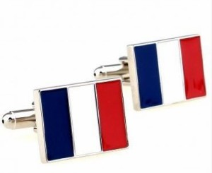 カフスボタン フランス国旗 トリコロールカラー