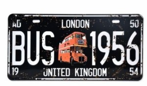 ナンバープレート レトロ インテリア (LONDON BUS 1956)