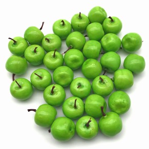 食品サンプル 小さめフルーツ ミニサイズ 50個セット (姫りんご, グリーン)