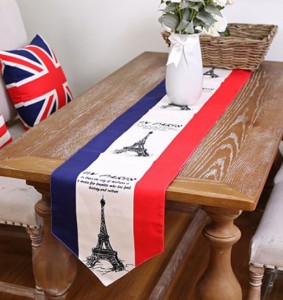 テーブルランナー エッフェル塔 トリコロールカラー フランス国旗風