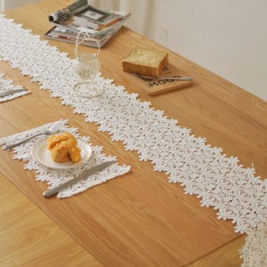 テーブルランナー  お花の総レース スリムタイプ ガーリー (大 22×220cm)