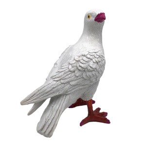 ガーデンオーナメント 置物 たたずむ白い鳩 (Aタイプ)