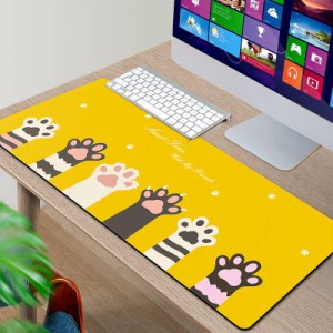 デスクマット パソコン用 ビッグサイズ マウスパッド キュートな猫 (Hタイプ)