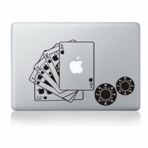 MacBook ステッカー シール Poker Royal Flush (17インチ)