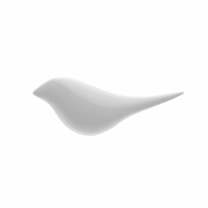 壁掛けオブジェ 小鳥 シンプル モダン 1個 (ホワイト×左向き)