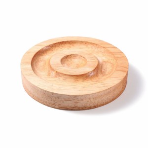 アクセサリートレイ ブレスレット 1個用 シンプル 厚みあり 木製 (円型)
