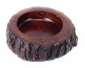 灰皿 リアル木材風 木製 (13〜14cm)