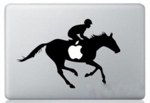 MacBook ステッカー シール Horse racing (11インチ)