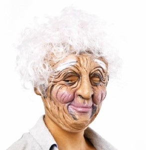 コスプレ マスク 白髪の老婆 おばあちゃん ホラー