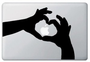 MacBook ステッカー シール Heart Hands (13インチ)
