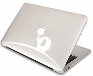 MacBook ステッカー シール Baby Elephant (ホワイト) (17インチ)