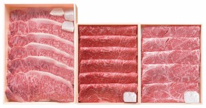 黒毛和牛ステーキ・すき焼きセット〔ロース肉（ステーキ用）180g×6、モモ肉（すき焼き用）570g、肩肉（すき焼き用）470g〕