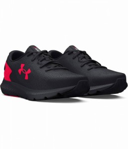 Under Armour アンダーアーマー メンズ 男性用 シューズ 靴 スニーカー 運動靴 Charged Rogue 3 Black/Black/Red【送料無料】