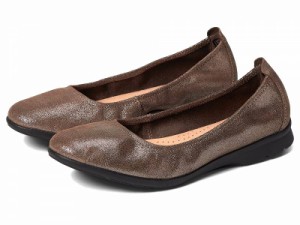 Clarks クラークス レディース 女性用 シューズ 靴 フラット Jenette Ease Pewter Metallic Suede【送料無料】