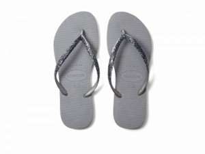 Havaianas ハワイアナス レディース 女性用 シューズ 靴 サンダル Slim Glitter II Flip Flop Sandal Steel Grey【送料無料】