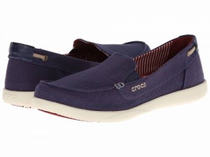 crocs クロックス レディース 女性用 シューズ 靴 ローファー ボートシューズ Walu Canvas Loafer Nautical Navy/Stucco【送料無料】