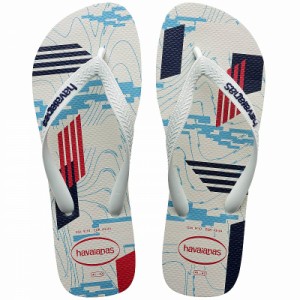 Havaianas ハワイアナス メンズ 男性用 シューズ 靴 サンダル Trend Flip Flop Sandal White/White/Navy Blue【送料無料】