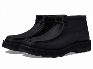 Clarks クラークス メンズ 男性用 シューズ 靴 ブーツ チャッカブーツ Corston Wally Waterproof Black Leather Waterproof【送料無料】