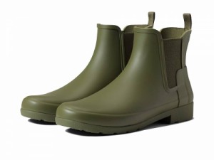 HUNTER ハンター レディース 女性用 シューズ 靴 ブーツ レインブーツ Refined Chelsea Ismarken Olive【送料無料】