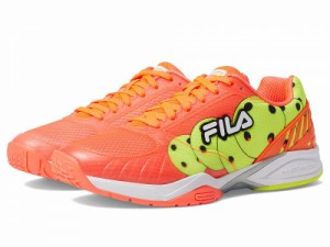 Fila フィラ レディース 女性用 シューズ 靴 スニーカー 運動靴 Volley Zone Fiery Coral/White/Safety Yellow【送料無料】