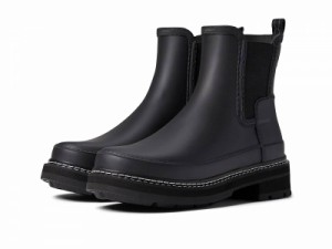 HUNTER ハンター レディース 女性用 シューズ 靴 ブーツ レインブーツ Refined Stitch Detail Chelsea Black【送料無料】