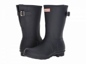 HUNTER ハンター レディース 女性用 シューズ 靴 ブーツ レインブーツ Original Short Back Adjustable Rain Boots Navy【送料無料】