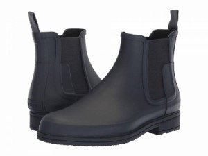 HUNTER ハンター メンズ 男性用 シューズ 靴 ブーツ レインブーツ Original Refined Dark Sole Chelsea Boots Navy【送料無料】