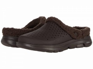 SKECHERS スケッチャーズ メンズ 男性用 シューズ 靴 クロッグ Foamies Go Walk 5 Relax Clog w/ Faux Fur Chocolate【送料無料】