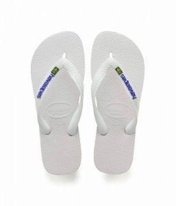 Havaianas ハワイアナス レディース 女性用 シューズ 靴 サンダル Brazil Logo Unisex Flip Flops White【送料無料】