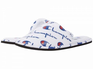 Champion チャンピオン メンズ 男性用 シューズ 靴 スリッパ Sleepover Script White【送料無料】