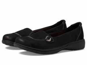 Clarks クラークス レディース 女性用 シューズ 靴 フラット Carleigh Lulin Black Nubuck【送料無料】