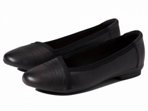 Clarks クラークス レディース 女性用 シューズ 靴 フラット Sara Erin Black Leather【送料無料】