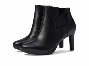 Clarks クラークス レディース 女性用 シューズ 靴 ブーツ アンクル ショートブーツ Ambyr Rise Black Leather【送料無料】