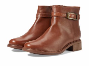 Clarks クラークス レディース 女性用 シューズ 靴 ブーツ アンクル ショートブーツ Maye Grace Tan Leather【送料無料】