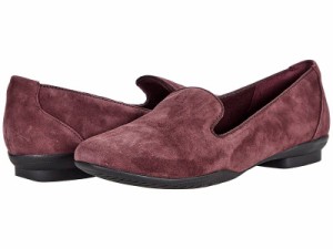 Clarks クラークス レディース 女性用 シューズ 靴 フラット Sara Poppy Burgundy Suede【送料無料】