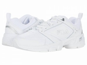 Fila フィラ レディース 女性用 シューズ 靴 スニーカー 運動靴 Memory Decimus 8 White/White/Metallic Silver【送料無料】