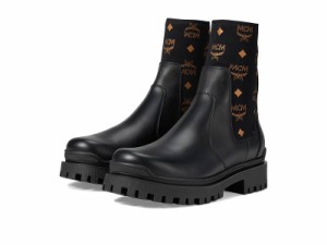 MCM エムシーエム メンズ 男性用 シューズ 靴 ブーツ チェルシーブーツ Col VST MN Knit Ankle Boot Black/Cognac【送料無料】