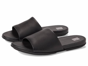 FitFlop フィットフロップ レディース 女性用 シューズ 靴 サンダル Gracie Leather Pool Slides All Black【送料無料】