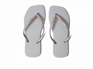 Havaianas ハワイアナス レディース 女性用 シューズ 靴 サンダル Slim Square Glitter Flip Flop Sandal Ice Grey【送料無料】