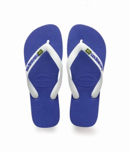 Havaianas ハワイアナス レディース 女性用 シューズ 靴 サンダル Brazil Logo Unisex Flip Flops Marine Blue【送料無料】