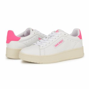 Nine West ナインウエスト レディース 女性用 シューズ 靴 スニーカー 運動靴 Dunnit White/Neon Pink【送料無料】