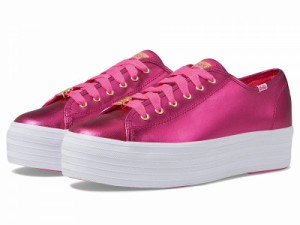 Keds ケッズ レディース 女性用 シューズ 靴 スニーカー 運動靴 X Barbie Triple Up Lace-Up Pink Metallic Leather【送料無料】