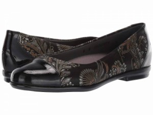 SAS サス レディース 女性用 シューズ 靴 フラット Scenic Cap Toe Brocade/Black Patent【送料無料】