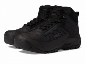 Keen Utility キーン メンズ 男性用 シューズ 靴 ブーツ ワークブーツ Reno Mid KBF WP Soft Toe Black/Black【送料無料】