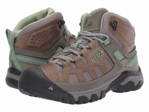 Keen キーン レディース 女性用 シューズ 靴 ブーツ ハイキング トレッキング Targhee Vent Mid Fumo/Quiet Green【送料無料】