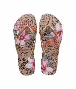 Havaianas ハワイアナス レディース 女性用 シューズ 靴 サンダル Slim Animal Floral Flip Flop Sandal Crocus Rose【送料無料】