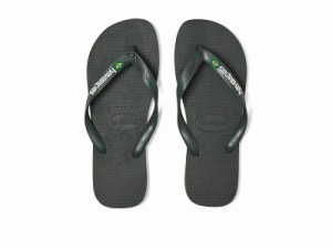 Havaianas ハワイアナス メンズ 男性用 シューズ 靴 サンダル Brazil Logo Flip Flop Sandal Green Olive【送料無料】
