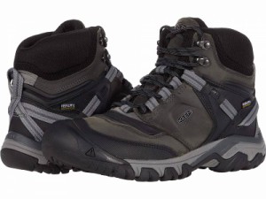 Keen キーン メンズ 男性用 シューズ 靴 ブーツ ハイキング トレッキング Ridge Flex Mid WP Magnet/Black【送料無料】