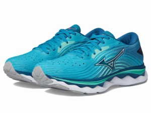 Mizuno ミズノ レディース 女性用 シューズ 靴 スニーカー 運動靴 Wave Sky 6 Enamel Blue/White【送料無料】