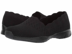 SKECHERS スケッチャーズ レディース 女性用 シューズ 靴 ローファー ボートシューズ Seager Stat Black/Black【送料無料】